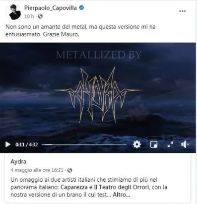 AydrA - Pierpaolo Capovilla shares the cover