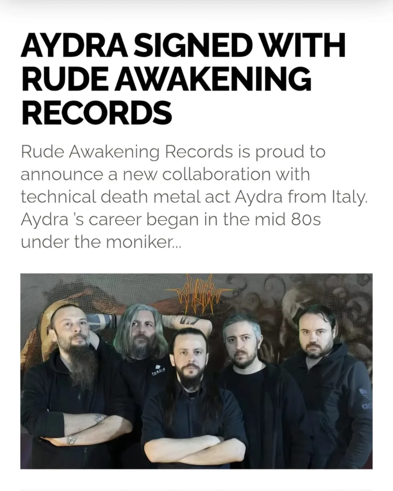 AydrA - Sign with Rude Awakening announcement