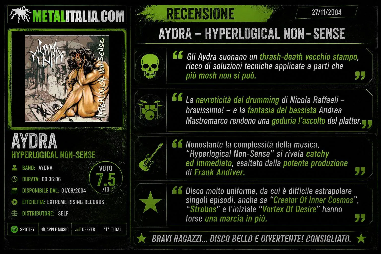 AydrA - Metalitalia review