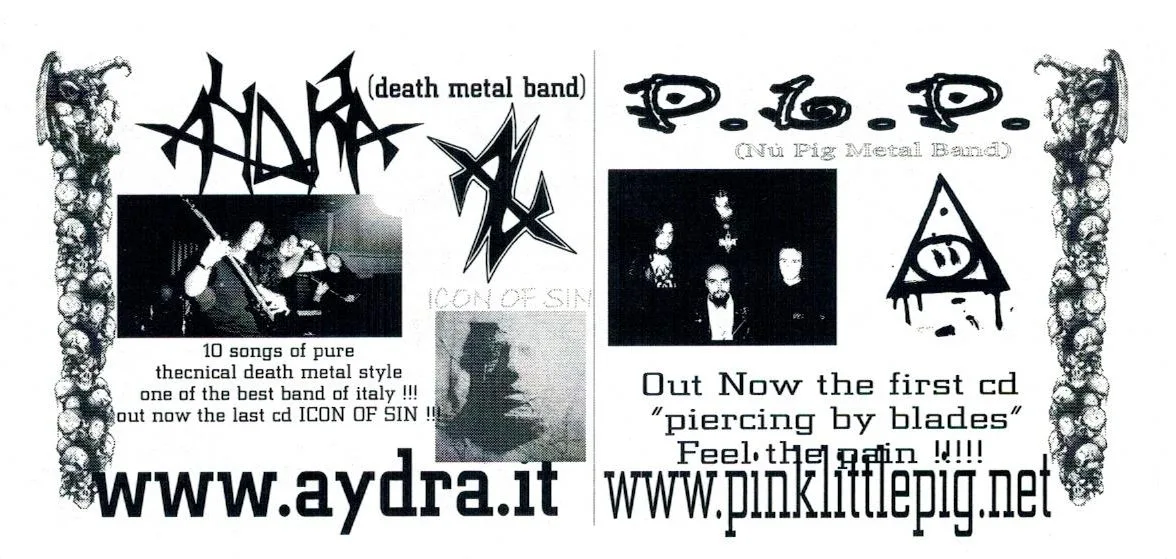AydrA - Icon of Sin promo flyer