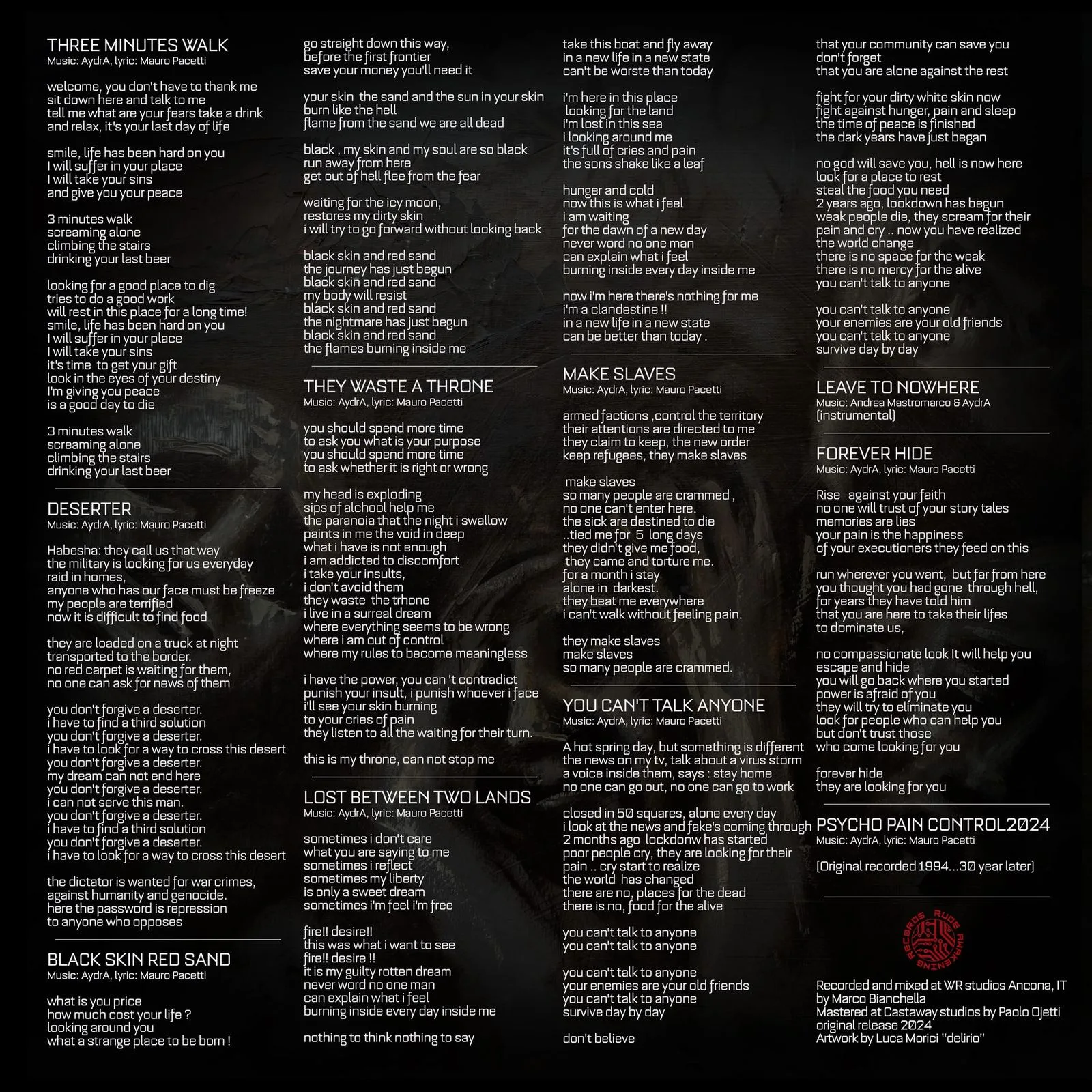 AydrA - Leave to Nowhere · the lyrics