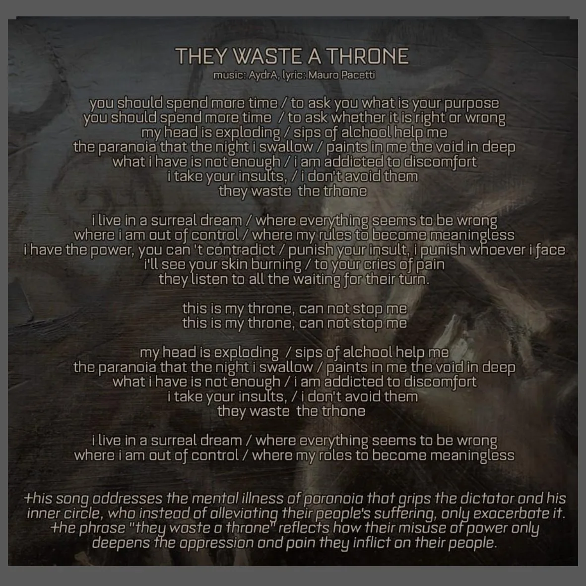 AydrA - They Waste a Throne